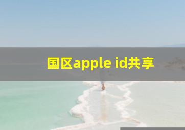 国区apple id共享